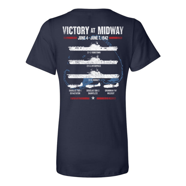 "Victory at Midway" Women's v-neck shirt