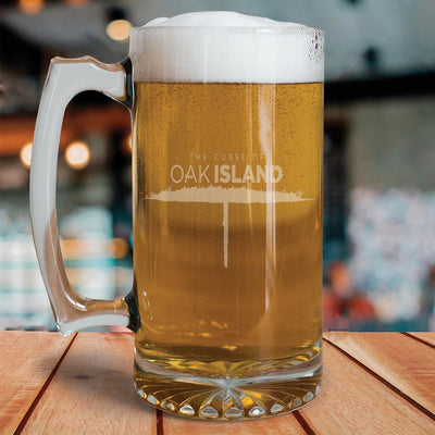 The Curse of Oak Island Etched 25 oz Beer Glass
